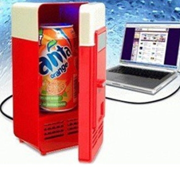 AUDEW USB Kühlschrank Auto Minikühlschrank Tragbare Kühlschrank Gefrierfach LED PC Getränkedosen Beverage Lebensmittel Cooler Warmer - 