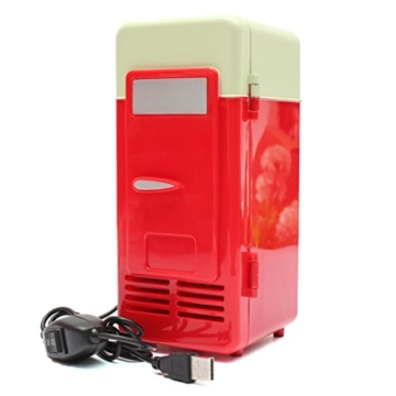 AUDEW USB Kühlschrank Auto Minikühlschrank Tragbare Kühlschrank Gefrierfach LED PC Getränkedosen Beverage Lebensmittel Cooler Warmer - 