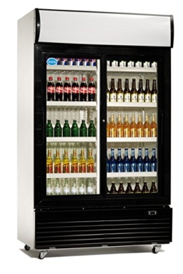 Flaschenkühlschrank, 1200 x 730 x 2135 mm, 2 Schiebetüren, -