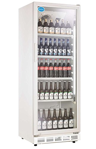 Flaschenkühlschrank mit Glastür 310 Liter Getränkekühlschrank Gewerbe Gastro -