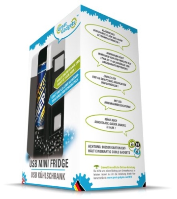 GreatGadgets 3072-2 USB Minikühlschrank (Schwarz) - 