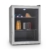 Klarstein Beersafe XL Mini-Kühlschrank Minibar Getränkekühlschrank (60 Liter, 42 dB, 63 cm hoch, Edelstahl, Glastür, 2 Einschübe, Temperaturregler) schwarz-silber - 