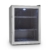 Klarstein Beersafe XL Mini-Kühlschrank Minibar Getränkekühlschrank (60 Liter, 42 dB, 63 cm hoch, Edelstahl, Glastür, 2 Einschübe, Temperaturregler) schwarz-silber -