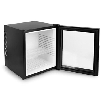 Klarstein MKS-12 Mini Kühlschrank Minibar Getränkekühlschrank (0 dB, 24 Liter, Glastür, 1 x Einschub) mattschwarz - 