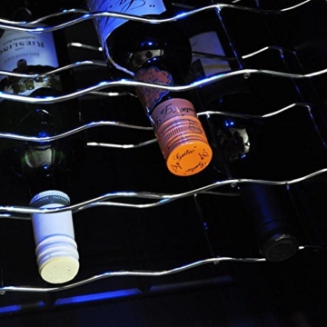 Klarstein MKS-3 Weinkühlschrank Getränkekühlschrank (68 Liter, 24 Flaschen, Touchpad-Steuerung, LCD-Display, 2-türig) schwarz - 
