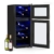 Klarstein Reserva 21 Weinkühlschrank Getränkekühlschrank (2 programmierbare Kühlzonen, 56 Liter, 21 Flaschen, Touch-Bediensektion, LCD-Display, blaue LED-Innenbeleuchtung) schwarz - 
