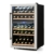 Klarstein Vinamour 40D Weinkühlschrank Getränkekühlschrank Kühlschrank (2 Kühlzonen, 135 Liter Volumen, bis zu 41 Flaschen, LCD-Anzeige, Touch-Bediensektion, Edelstahlfront) silber - 