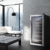 Klarstein Vivo Vino 26 Weinkühlschrank Getränkekühlschrank Weintemperierschrank (88 Liter, 26 Flaschen, Holz-Regaleinschübe, Glastür, LCD-Display, Innenbeleuchtung) schwarz-silber - 