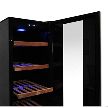 Klarstein Weinkühlschrank Weinkühler Getränke-Kühlschrank (freistehend, Glastür, 450 Liter, LED-Licht, Touch-Bedienung) schwarz - 