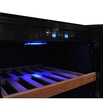 Klarstein Weinkühlschrank Weinkühler Getränke-Kühlschrank (freistehend, Glastür, 450 Liter, LED-Licht, Touch-Bedienung) schwarz - 