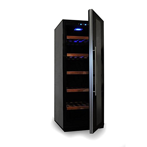 Klarstein Weinkühlschrank Weinkühler Getränke-Kühlschrank (freistehend, Glastür, 450 Liter, LED-Licht, Touch-Bedienung) schwarz -