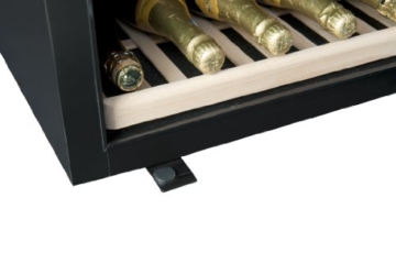 La Sommelière ECS25.2Z Weinkühlschrank / 87,0 cm Höhe / Zweizonen Weintemperierschrank mit Kompressor / Digital-Anzeige der Temperatur / edelstahl und schwarz - 