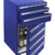 Mini-Kühlschrank für Getränke im retro Werkstattwagen-Look | blau, fahrbar, innovativ, stromsparend | exklusiver Werkstattwagen mit intigriertem Kühlschrank auf Rollen ohne Gefrierfach | Gastro Cool | 3-Schubladen - 