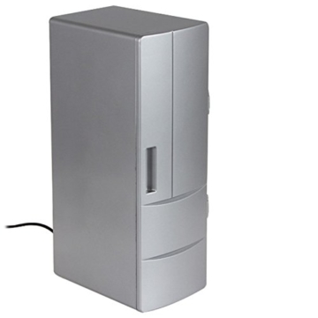 Mini Kühlschrank USB PC Kühlung Getränk Größe: 24,5 x 10,8 x 8,3 cm silber - 