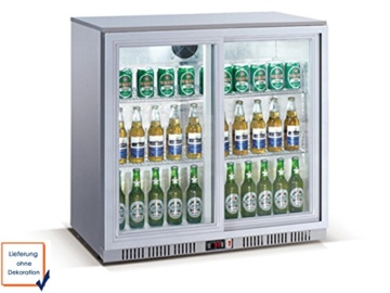 Profi Flaschenkühlschrank, 208 Liter, 0° C/ +10° C, Umluftkühlung, abschließbar, GGG LG-208S - 
