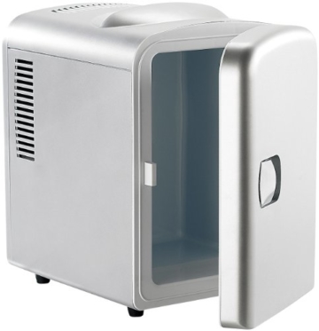 Rosenstein & Söhne Mobiler Mini-Kühlschrank mit Wärmefunktion, 4 Liter, 12 & 230 V - 
