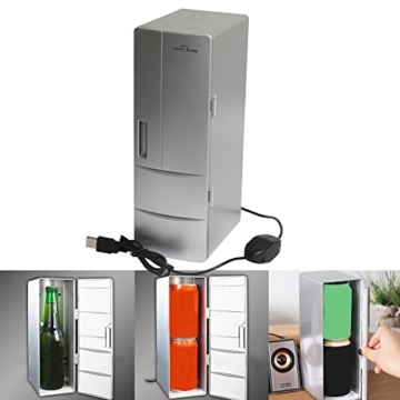 Sidiou Group USB kleiner Kühlschrank Medium Kühlschrank USB-Mini-Kühlschrank mit Gefrierfach Getränke Kühlung und Heizung Dual-Zweck tragbare Kühlschrank - 