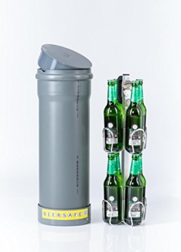 BIERSAFE: Der kleine Bruder. Kühler für 8x Bierflasche. Erd-Kühlrohr ohne Strom - cooles Bier-Geschenk! -