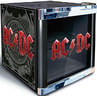 Husky Cool Cube Kühlschrank ACDC , AC / DC , AC/DC Design Minikühlschrank Glastürkühlschrank 50 Liter Nutzinhalt Doppeltes Sicherheitsglas Türanschlag wechselbar ca. 50 x 43,5 x 47 cm -