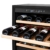Klarstein Reserva 120 Luxus Weinkühlschrank Getränkekühlschrank (320L für 120 Flaschen, 11 Holz-Einschübe, 2 Zonen) schwarz - silber - 